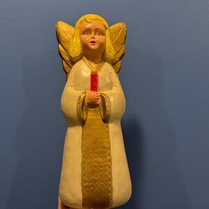 Angel Figurine with Gold Accents